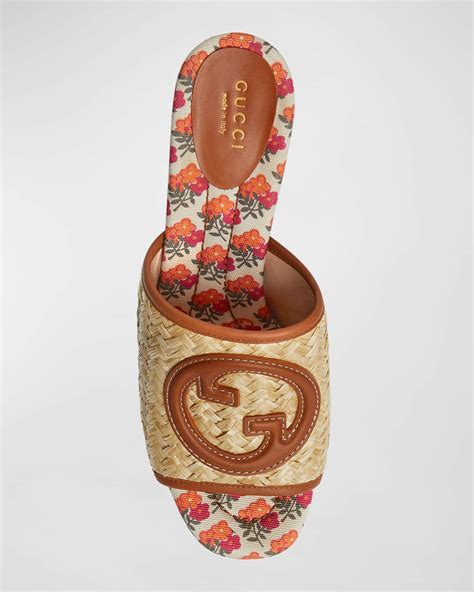 gucci raffia slides|gucci ursula sandals on sale.